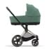 Коляска 3 в 1 Cybex Priam IV Rosegold и автокресло Aton B2 i-Size Leaf Green/Dynamic Red