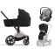 Коляска 3 в 1 Cybex Priam IV Rosegold и автокресло Aton S2 i-Size с базой Base One Sepia Black/Lava Grey