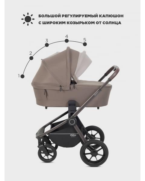 Коляска 3 в 1 Mowbaby Zoom PU Mocca