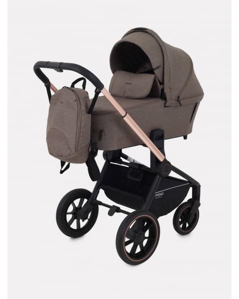 Коляска 3 в 1 Mowbaby Zoom PU gold cacao brown