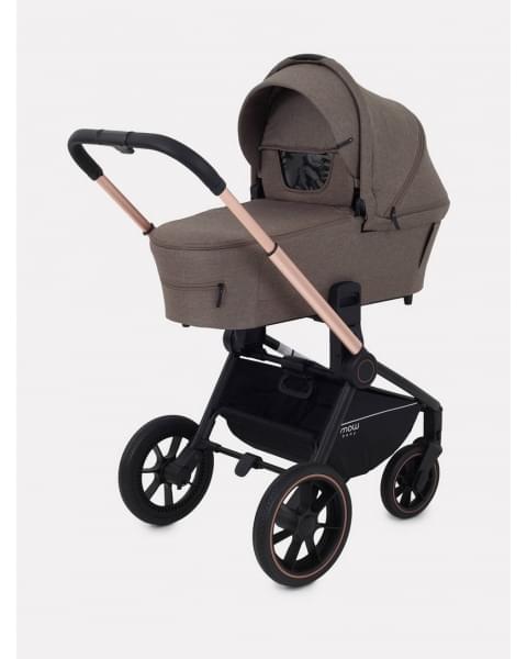 Коляска 3 в 1 Mowbaby Zoom PU gold cacao brown