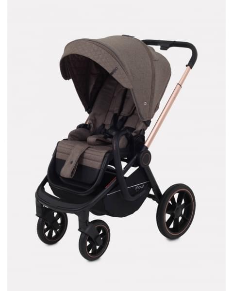 Коляска 3 в 1 Mowbaby Zoom PU gold cacao brown