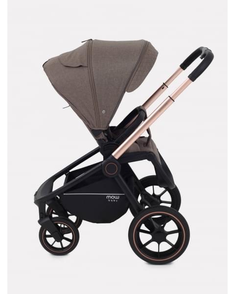 Коляска 3 в 1 Mowbaby Zoom PU gold cacao brown