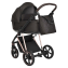 Коляска 3 в 1 Roan Sol Lux, Choco шасси Rose Gold (Черный)