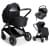Коляска Agex Prima Pro 3 в 1 с автокреслом i-Safe Black Black (Черный)