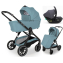 Коляска Agex Prima Pro 3 в 1 с автокреслом i-Team Grey Mint (Зеленый)