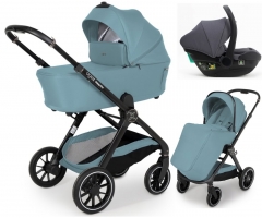 Коляска Agex Prima Pro 3 в 1 с автокреслом i-Team Grey Mint (Зеленый)