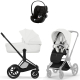 Коляска 3 в 1 Cybex Priam V Matt Black Style Off White + Cloud G3 Magic Black
