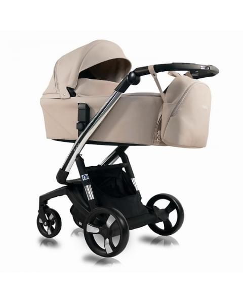 Коляска Ibebe I-Stop Leather 2 в 1 IS 18 Beige/Chrome