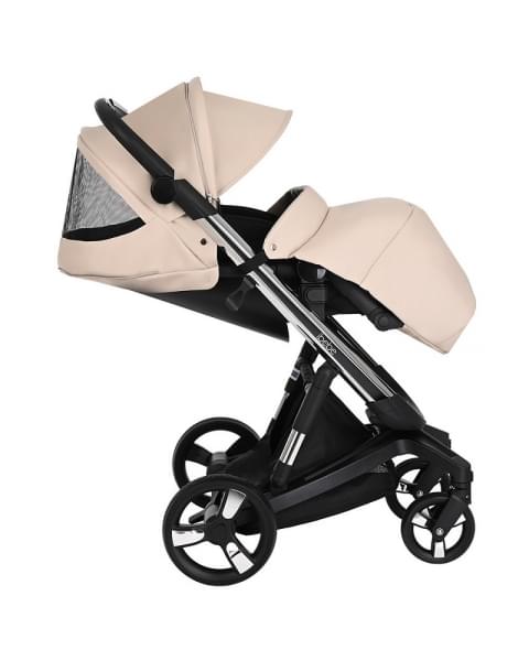 Коляска Ibebe I-Stop Leather 2 в 1 IS 18 Beige/Chrome