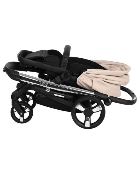 Коляска Ibebe I-Stop Leather 2 в 1 IS 18 Beige/Chrome