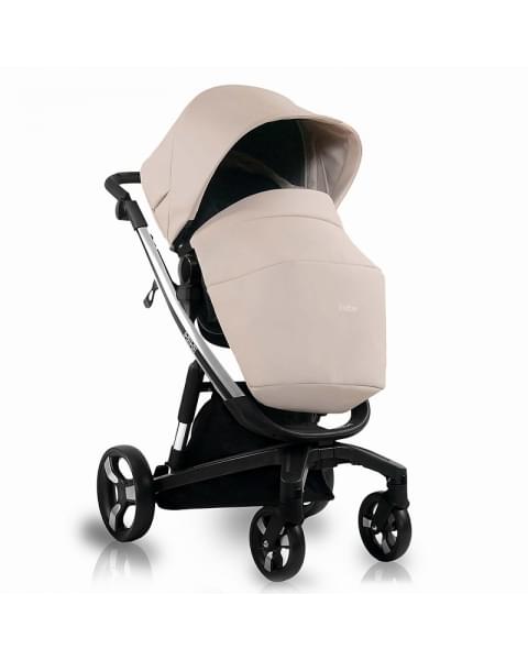 Коляска Ibebe I-Stop Leather 2 в 1 IS 18 Beige/Chrome
