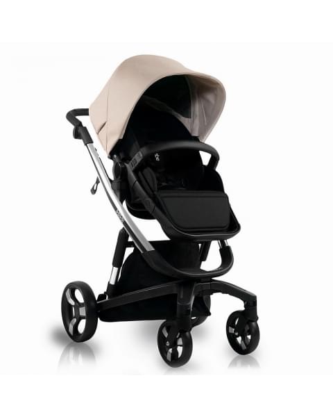 Коляска Ibebe I-Stop Leather 2 в 1 IS 18 Beige/Chrome