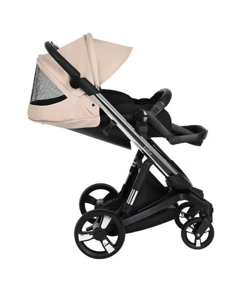 Коляска Ibebe I-Stop Leather 2 в 1 IS 18 Beige/Chrome