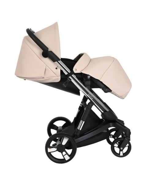 Коляска Ibebe I-Stop Leather 2 в 1 IS 18 Beige/Chrome