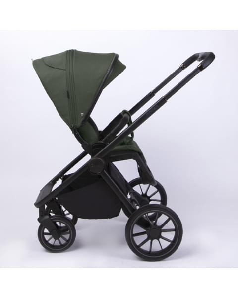 Коляска детская Peppy Monaco 2 в 1 Oliva Green (зеленый), рама черная