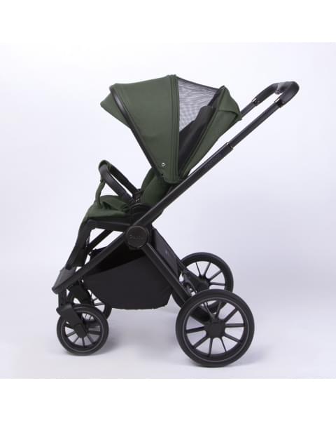 Коляска детская Peppy Monaco 2 в 1 Oliva Green (зеленый), рама черная