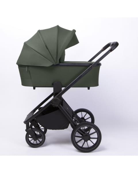 Коляска детская Peppy Monaco 2 в 1 Oliva Green (зеленый), рама черная