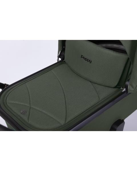 Коляска детская Peppy Monaco 2 в 1 Oliva Green (зеленый), рама черная