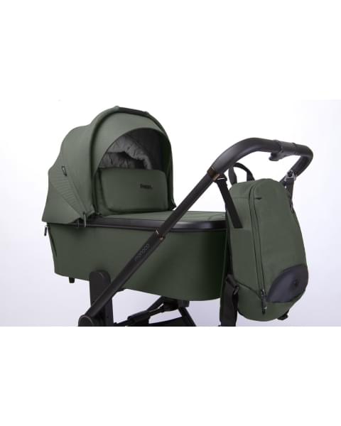 Коляска детская Peppy Monaco 2 в 1 Oliva Green (зеленый), рама черная