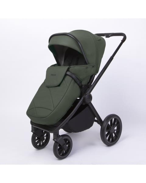 Коляска детская Peppy Monaco 2 в 1 Oliva Green (зеленый), рама черная
