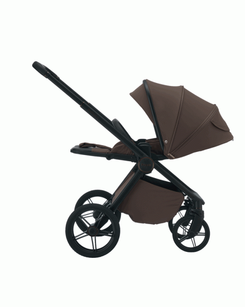 Коляска детская Peppy Monaco Plus 2 в 1 Sandstone (песочный), рама черная