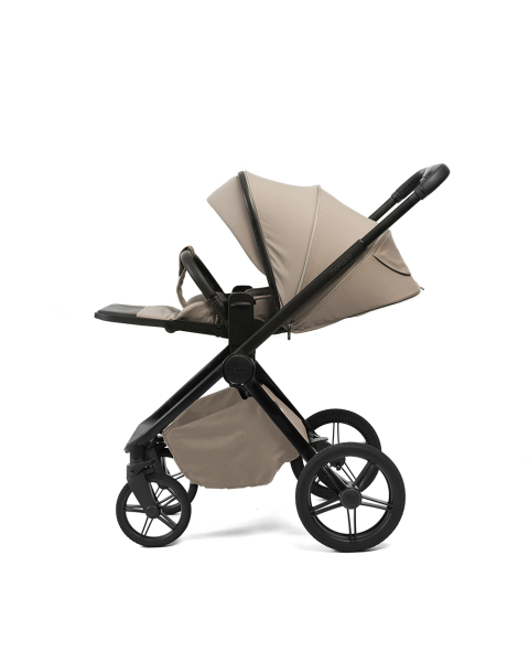 Коляска детская Peppy Monaco Plus 2 в 1 Sandstone (песочный), рама черная