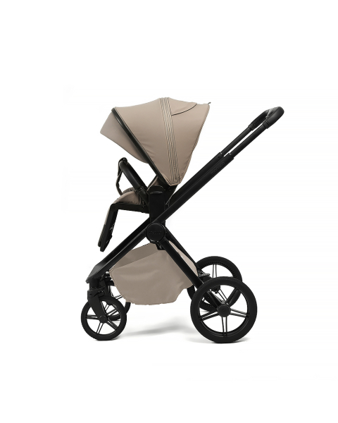 Коляска детская Peppy Monaco Plus 2 в 1 Sandstone (песочный), рама черная