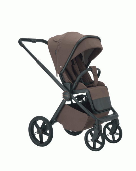Коляска детская Peppy Monaco Plus 2 в 1 Sandstone (песочный), рама черная
