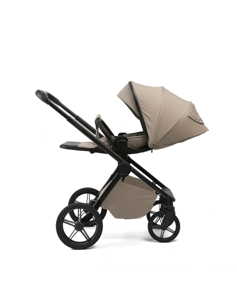 Коляска детская Peppy Monaco Plus 2 в 1 Sandstone (песочный), рама черная