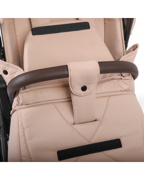 Коляска детская Peppy Soho 2 в 1 Rose (пыльная роза), рама серо-бежевый