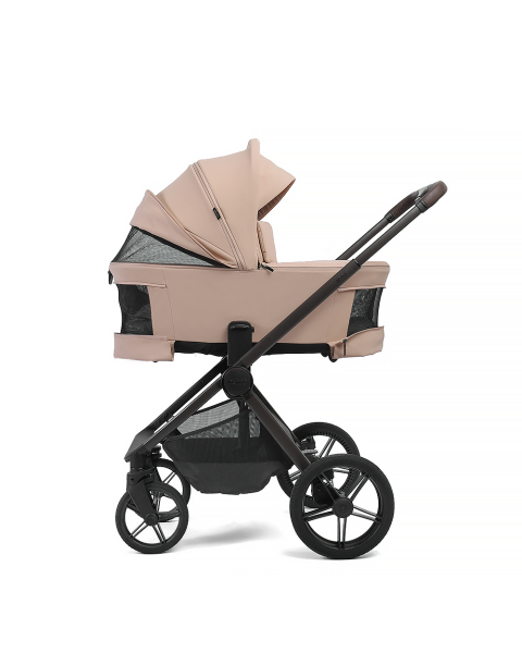 Коляска детская Peppy Soho 2 в 1 Rose (пыльная роза), рама серо-бежевый