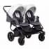Коляска для двойни 2 в 1 Indigo Charlotte Sity Duo, Cs 05 (Темно-серый + Светло-серый)