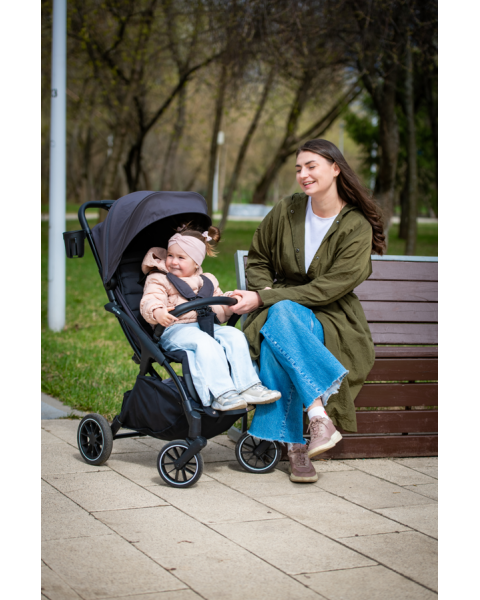 Коляска прогулочная Agex Mini LX, Black (Черный)