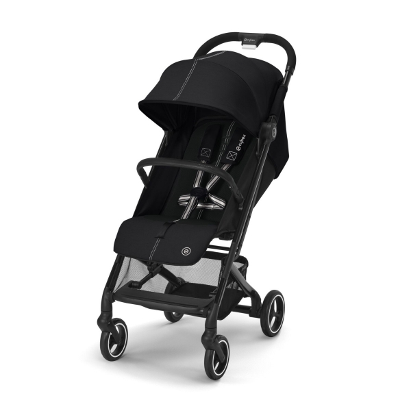 Коляска прогулочная Cybex Beezy (с дождевиком и бампером), Moon Black (Черный)