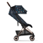 Коляска прогулочная Cybex Coya шасси Rose Gold, FE Jewels of Nature (Синий с принтом)