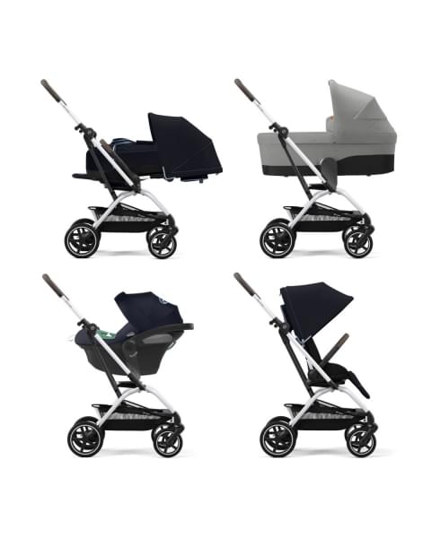 Коляска прогулочная Cybex Eezy S Twist+ 2 SLV (с дождевиком и бампером), Ocean Blue (Синий)