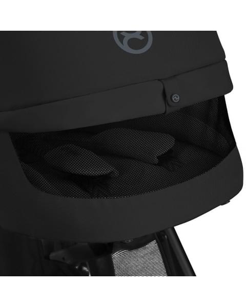 Коляска прогулочная Cybex Talos S Lux шасси BLK (с дождевиком), Moon Black (Черный)