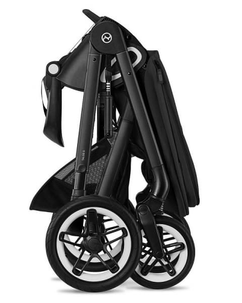 Коляска прогулочная Cybex Talos S Lux шасси BLK (с дождевиком), Moon Black (Черный)
