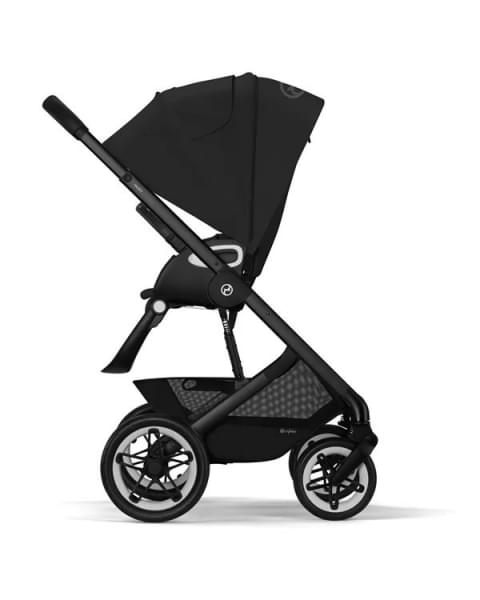 Коляска прогулочная Cybex Talos S Lux шасси BLK (с дождевиком), Moon Black (Черный)