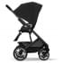 Коляска прогулочная Cybex Talos S Lux шасси BLK (с дождевиком), Moon Black (Черный)