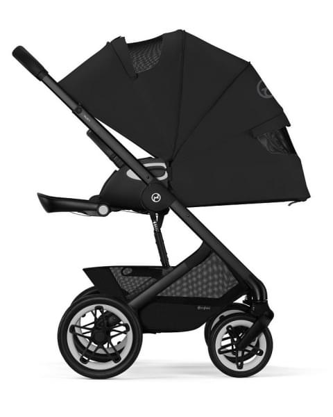 Коляска прогулочная Cybex Talos S Lux шасси BLK (с дождевиком), Moon Black (Черный)