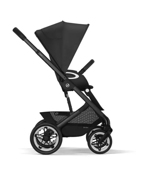 Коляска прогулочная Cybex Talos S Lux шасси BLK (с дождевиком), Moon Black (Черный)