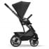 Коляска прогулочная Cybex Talos S Lux шасси BLK (с дождевиком), Moon Black (Черный)