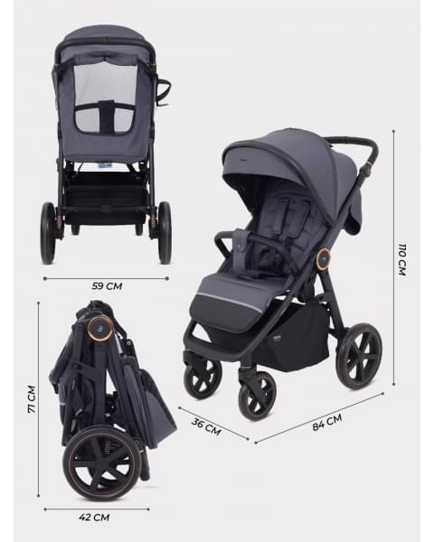 Коляска прогулочная Mowbaby Trail 2025 Graphite