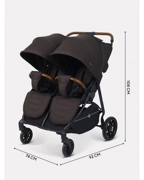 Коляска прогулочная для двойни Rant Twinny Chocolate 2025
