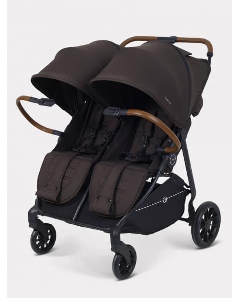 Коляска прогулочная для двойни Rant Twinny Chocolate 2025