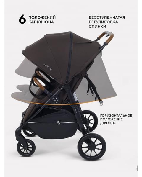 Коляска прогулочная для двойни Rant Twinny Chocolate 2025