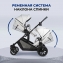 Коляска трансформер Farfello Silva Duo для двойни и погодок светло-серый