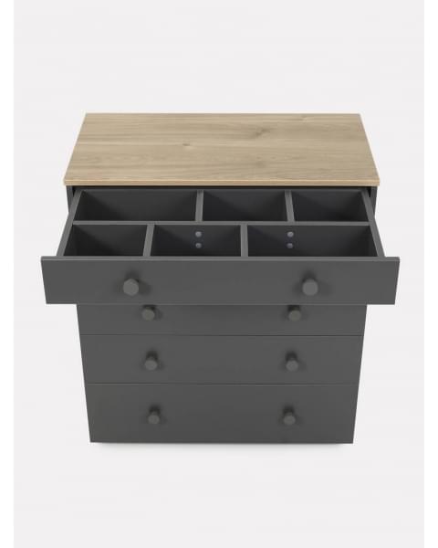 Комод пеленальный Rant Levi 80/5 с органайзером Moon grey